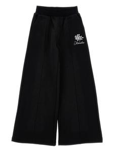 Monnalisa широкие брюки с вышивкой, черный