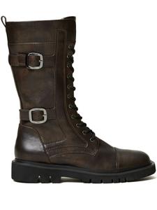 Ботинки TWINSET с декоративными ремешками, коричневый