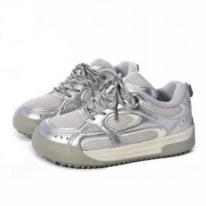LIANGHUO Серебряные женские скейтерские кроссовки с противоскользящей подошвой, устойчивые к истиранию, легкие, низкие, цвет Silver