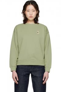 Maison Kitsuné Зеленая толстовка с изображением лисы