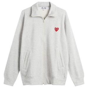 Вязаная толстовка с красной эмблемой U Comme Des Garçons Play, top серый