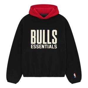 Худи Fear of God Essentials x NBA Chicago Bulls Hoodie 'Black Red', черный