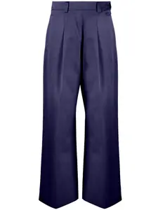 Широкие джинсы с цветочной вышивкой Forte Forte, фиолетовый