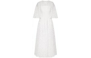 Valentino Женское белое платье с коротким рукавом SS22