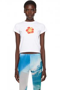 Футболка мини с цветочным принтом Abra, белый