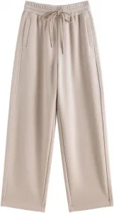 Женские утепленные брюки Casual High Waist из хлопка с завязками