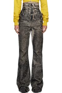 Rick Owens Drkshdw Черные джинсы Concordian Dirt Bolan