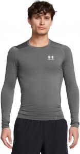 Under Armour мужская футболка HeatGear Compression с длинным рукавом, (025) Castlerock/White