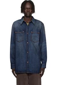 Acne Studios Синяя джинсовая рубашка на пуговицах