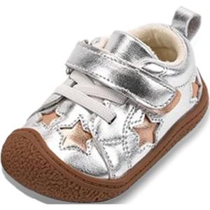 Детские повседневные туфли Pre-school QINUOSHU, серебряный Winter Fleece-Lined