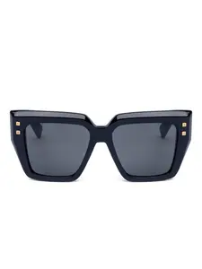 Солнцезащитные очки в геометричной оправе Balmain, черный