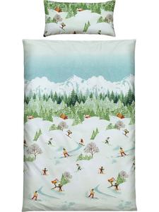 Erwin Müller Роскошное фланелевое постельное белье зеленого цвета