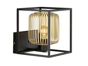 Светодиодный настенный светильник MeineWunschleuchte Schwarz Gold 23x23cm, черный/золотой