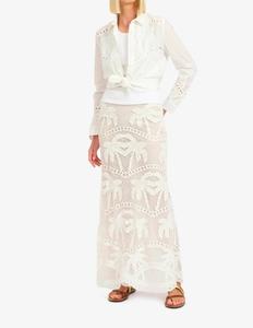 Топ-рубашка бывшего бойфренда Bohemian Palm в меловом цвете Le Superbe, Chalk