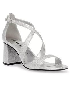 Туфли Anne Klein Armaretta на каблуке с ремешком на щиколотке, серебряный