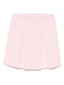 Жаккардовая юбка мини с логотипом FF Fendi Kids, розовый