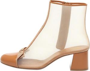 Женские уникальные ботильоны с округлым носком, тонкой сеткой, на щиколотку, с низким устойчивым каблуком, на молнии, изящные для вечеринок и свиданий, размер 4-16 США Wansseny, Sandy Brown