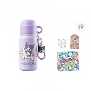 Термокружка Крышка Fun Cup 460 мл Sanrio, Playful Cup Lid Insulated Cup Ch-2450 (Kuromi)+Shopping Bag Greeting Card Sticker