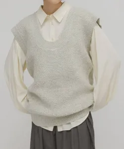 Мини-платье из двух видов вязаного трикотажа Kbf, цвет Oatmeal