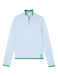 Свитер с молнией на воротнике Sunnei, синий