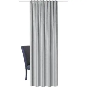 Штора THERMO с многофункциональной лентой, 1 шт., однотонный термотканевый чениль Home Wohnideen, серый