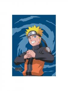 Naruto Плед из флиса с изображением Наруто, 100x140 см, мягкий и уютный, для поклонников аниме, синий