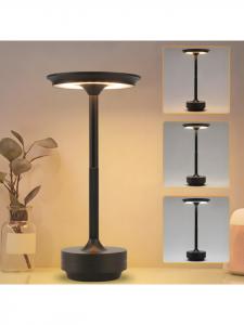 ZMH Настольная светодиодная лампа черного цвета, на солнечных батареях, перезаряжаемая, емкость аккумулятора 3600 мАч, сенсорная регулировка яркости