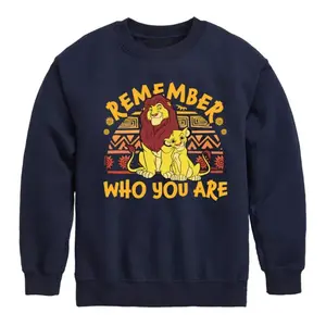 Флисовая толстовка с принтом «Король Лев» Муфаса и Симба для мальчиков 8-20 лет «Помни, кто ты» Disney, синий