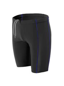 Мужские длинные плавки Aquarti с контрастной окантовкой, черно-синие