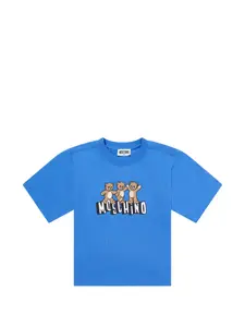 Футболка с принтом "Тедди" Moschino Kids, синий