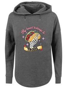 Толстовка большого размера Анти-День святого Валентина. Мое сердце принадлежит тако в угольно-сером цвете. F4NT4STIC
