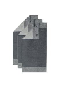 Набор полотенец Cawö Luxury Home, 3 штуки, 50x100 см, серо-черный