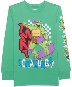 Мальчиковая футболка с длинным рукавом 5-20 Teenage Mutant Ninja Turtles, зеленый
