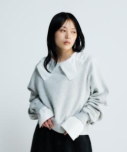 Винтажный пуловер с W-образной вышивкой на спине Jeanasis, цвет Gray(15)