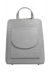 Рюкзак из натуральной кожи, производство Италия Cluty, серый