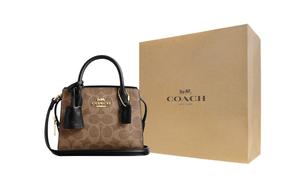 COACH Миниатюрная женская сумка через плечо из лакированного холста