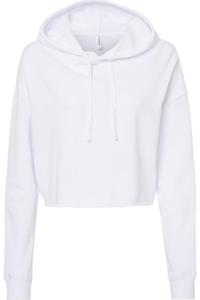 Independent Trading Co. Женская легкая укороченная толстовка с капюшоном, белый