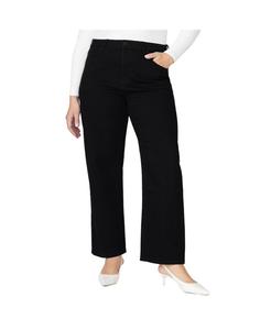 Женские джинсы больших размеров Naomi Comfort Stretch Straight Leg Jean ELOQUII, Black rinse