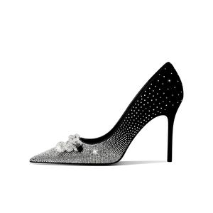 Туфли на высоком каблуке женские звездно-черный Hoov