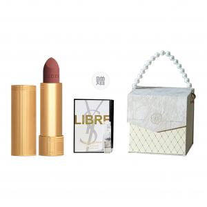 GUCCI Набор макияжа chanel inspired box с натуральным матовым финишем помада+пробник духов, подарок на день учителя