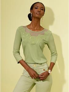 Creation L Футболка с рукавами 3/4, салатового цвета