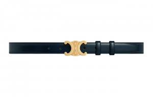 CELINE Средний пояс Triomphe из кожи телёнка, Blue