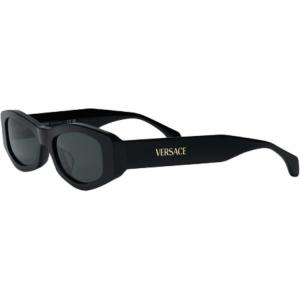 VERSACE Солнцезащитные очки с геометрической оправой, Black