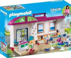 Строительные блоки Портативная клиника для животных Playmobil