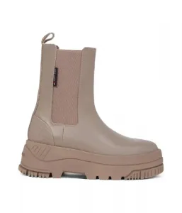 Кожаные ботильоны Tommy Jeans, коричневый