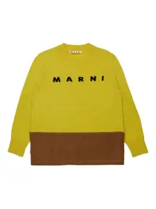 Джемпер с логотипом Marni Kids, желтый