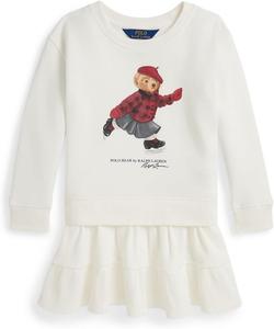 Флисовое платье Polo Bear Polo Ralph Lauren Kids, Trophy Cream