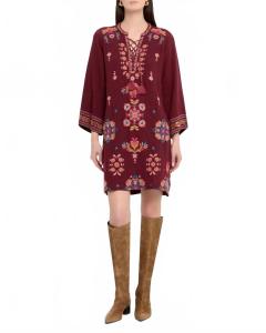 Johnny Was Платье-кимоно Brandi из марли с завязками спереди, цвет «шоколадный трюфель»