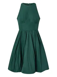 Мини-платье с круглым вырезом, облегающее и расклешенное PINKO, зеленый