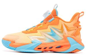 QIAODAN Детские баскетбольные кроссовки low top Orange Blue нескользящие износостойкие